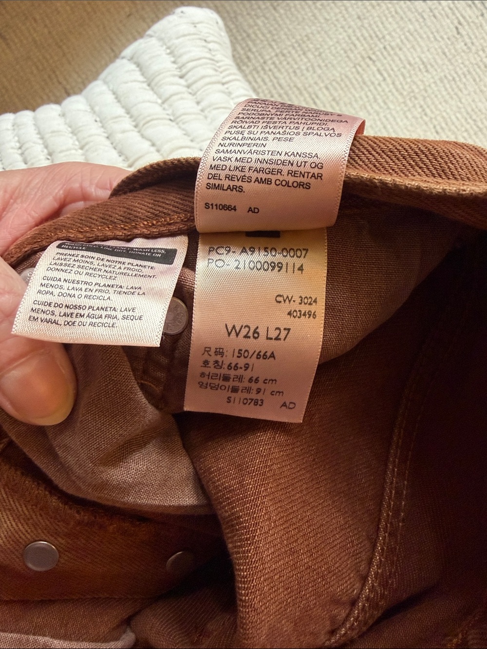 501 90s ankle jeans in saddle brown - Picture 2 of 5